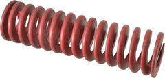Associated Spring Raymond - 2" Hole Diam, 1" Rod Diam, 7" Free Length, Red Die Spring - 1036 Lb Max Deflection, 2.59" Max Deflection, Medium Heavy Duty, Chromium Alloy Steel - Exact Tooling