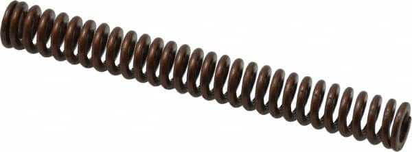 Associated Spring Raymond - 3/8" Hole Diam, 3/16" Rod Diam, 3" Free Length, Gold Die Spring - 37.8 Lb Max Deflection, 0.9" Max Deflection, Heavy Duty, Chromium Alloy Steel - Exact Tooling