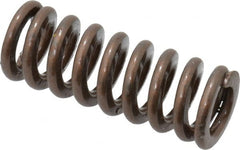 Associated Spring Raymond - 1/2" Hole Diam, 9/32" Rod Diam, 1-1/4" Free Length, Gold Die Spring - 69.8 Lb Max Deflection, 0.38" Max Deflection, Heavy Duty, Chromium Alloy Steel - Exact Tooling