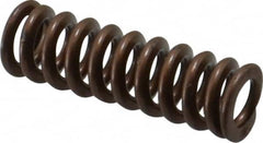 Associated Spring Raymond - 1/2" Hole Diam, 9/32" Rod Diam, 1-1/2" Free Length, Gold Die Spring - 69.8 Lb Max Deflection, 0.45" Max Deflection, Heavy Duty, Chromium Alloy Steel - Exact Tooling