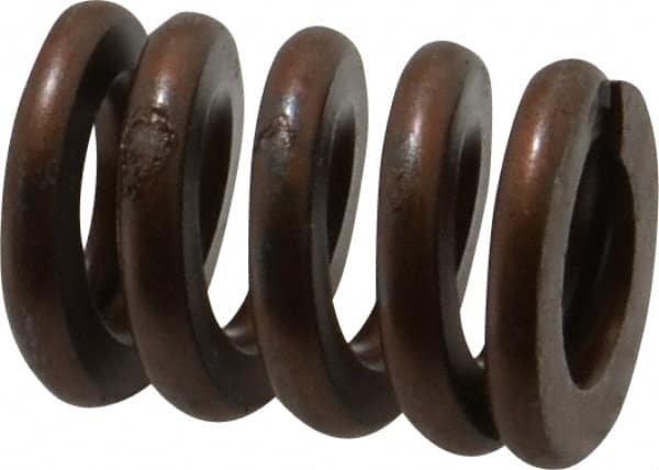 Associated Spring Raymond - 3/4" Hole Diam, 3/8" Rod Diam, 1" Free Length, Gold Die Spring - 324 Lb Max Deflection, 0.3" Max Deflection, Heavy Duty, Chromium Alloy Steel - Exact Tooling