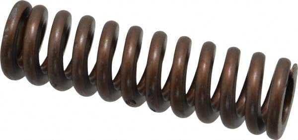 Associated Spring Raymond - 3/4" Hole Diam, 3/8" Rod Diam, 2-1/2" Free Length, Gold Die Spring - 300 Lb Max Deflection, 0.75" Max Deflection, Heavy Duty, Chromium Alloy Steel - Exact Tooling