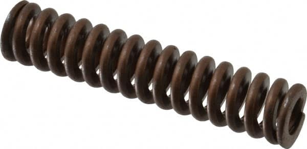 Associated Spring Raymond - 3/4" Hole Diam, 3/8" Rod Diam, 3-1/2" Free Length, Gold Die Spring - 294 Lb Max Deflection, 1.05" Max Deflection, Heavy Duty, Chromium Alloy Steel - Exact Tooling