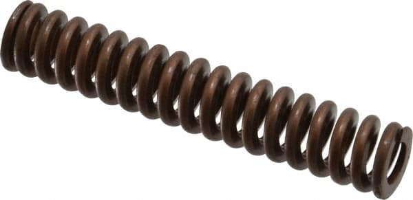 Associated Spring Raymond - 3/4" Hole Diam, 3/8" Rod Diam, 4" Free Length, Gold Die Spring - 300 Lb Max Deflection, 1.2" Max Deflection, Heavy Duty, Chromium Alloy Steel - Exact Tooling