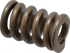 Associated Spring Raymond - 1" Hole Diam, 1/2" Rod Diam, 1-1/2" Free Length, Gold Die Spring - 532.8 Lb Max Deflection, 0.45" Max Deflection, Heavy Duty, Chromium Alloy Steel - Exact Tooling