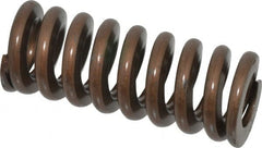 Associated Spring Raymond - 1" Hole Diam, 1/2" Rod Diam, 2-1/2" Free Length, Gold Die Spring - 510 Lb Max Deflection, 0.75" Max Deflection, Heavy Duty, Chromium Alloy Steel - Exact Tooling