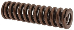 Associated Spring Raymond - 1" Hole Diam, 1/2" Rod Diam, 3-1/2" Free Length, Gold Die Spring - 478.8 Lb Max Deflection, 1.05" Max Deflection, Heavy Duty, Chromium Alloy Steel - Exact Tooling