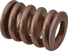 Associated Spring Raymond - 1-1/2" Hole Diam, 3/4" Rod Diam, 2" Free Length, Gold Die Spring - 1142.4 Lb Max Deflection, 0.6" Max Deflection, Heavy Duty, Chromium Alloy Steel - Exact Tooling