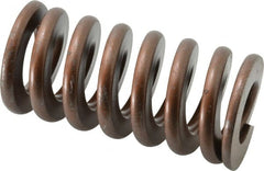 Associated Spring Raymond - 2" Hole Diam, 1" Rod Diam, 4" Free Length, Gold Die Spring - 1800 Lb Max Deflection, 1.2" Max Deflection, Heavy Duty, Chromium Alloy Steel - Exact Tooling