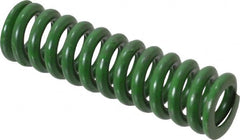 Associated Spring Raymond - 1/2" Hole Diam, 9/32" Rod Diam, 1-3/4" Free Length, Green Die Spring - 74.4 Lb Max Deflection, 0.44" Max Deflection, Extra Heavy Duty, Chromium Alloy Steel - Exact Tooling