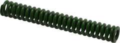 Associated Spring Raymond - 1/2" Hole Diam, 9/32" Rod Diam, 3-1/2" Free Length, Green Die Spring - 70 Lb Max Deflection, 0.88" Max Deflection, Extra Heavy Duty, Chromium Alloy Steel - Exact Tooling