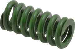 Associated Spring Raymond - 5/8" Hole Diam, 11/32" Rod Diam, 1-1/4" Free Length, Green Die Spring - 146.9 Lb Max Deflection, 0.31" Max Deflection, Extra Heavy Duty, Chromium Alloy Steel - Exact Tooling