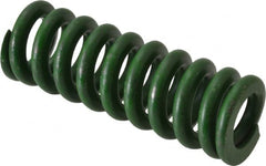 Associated Spring Raymond - 5/8" Hole Diam, 11/32" Rod Diam, 1-3/4" Free Length, Green Die Spring - 140 Lb Max Deflection, 0.44" Max Deflection, Extra Heavy Duty, Chromium Alloy Steel - Exact Tooling