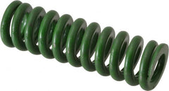 Associated Spring Raymond - 5/8" Hole Diam, 11/32" Rod Diam, 2" Free Length, Green Die Spring - 145 Lb Max Deflection, 0.5" Max Deflection, Extra Heavy Duty, Chromium Alloy Steel - Exact Tooling