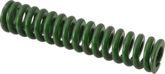 Associated Spring Raymond - 5/8" Hole Diam, 11/32" Rod Diam, 3" Free Length, Green Die Spring - 142.5 Lb Max Deflection, 0.75" Max Deflection, Extra Heavy Duty, Chromium Alloy Steel - Exact Tooling
