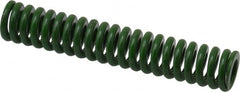Associated Spring Raymond - 5/8" Hole Diam, 11/32" Rod Diam, 3-1/2" Free Length, Green Die Spring - 140 Lb Max Deflection, 0.88" Max Deflection, Extra Heavy Duty, Chromium Alloy Steel - Exact Tooling