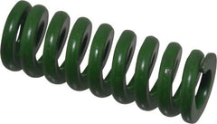 Associated Spring Raymond - 3/4" Hole Diam, 3/8" Rod Diam, 2" Free Length, Green Die Spring - 340 Lb Max Deflection, 0.5" Max Deflection, Extra Heavy Duty, Chromium Alloy Steel - Exact Tooling