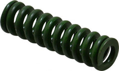 Associated Spring Raymond - 3/4" Hole Diam, 3/8" Rod Diam, 2-1/2" Free Length, Green Die Spring - 312.5 Lb Max Deflection, 0.63" Max Deflection, Extra Heavy Duty, Chromium Alloy Steel - Exact Tooling