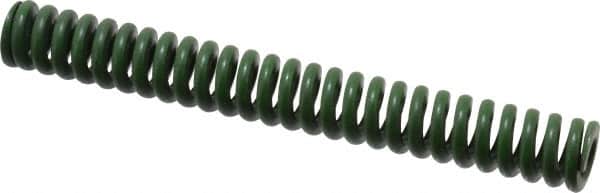 Associated Spring Raymond - 3/4" Hole Diam, 3/8" Rod Diam, 6" Free Length, Green Die Spring - 292.5 Lb Max Deflection, 1.5" Max Deflection, Extra Heavy Duty, Chromium Alloy Steel - Exact Tooling