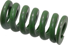 Associated Spring Raymond - 1" Hole Diam, 1/2" Rod Diam, 2" Free Length, Green Die Spring - 580 Lb Max Deflection, 0.5" Max Deflection, Extra Heavy Duty, Chromium Alloy Steel - Exact Tooling