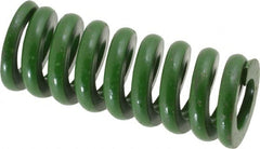 Associated Spring Raymond - 1" Hole Diam, 1/2" Rod Diam, 2-1/2" Free Length, Green Die Spring - 560 Lb Max Deflection, 0.63" Max Deflection, Extra Heavy Duty, Chromium Alloy Steel - Exact Tooling