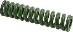 Associated Spring Raymond - 1" Hole Diam, 1/2" Rod Diam, 4" Free Length, Green Die Spring - 552 Lb Max Deflection, 1" Max Deflection, Extra Heavy Duty, Chromium Alloy Steel - Exact Tooling