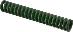 Associated Spring Raymond - 1" Hole Diam, 1/2" Rod Diam, 6" Free Length, Green Die Spring - 540 Lb Max Deflection, 1.5" Max Deflection, Extra Heavy Duty, Chromium Alloy Steel - Exact Tooling
