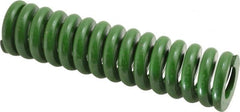 Associated Spring Raymond - 1-1/4" Hole Diam, 5/8" Rod Diam, 5" Free Length, Green Die Spring - 850 Lb Max Deflection, 1.25" Max Deflection, Extra Heavy Duty, Chromium Alloy Steel - Exact Tooling