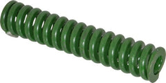 Associated Spring Raymond - 1-1/4" Hole Diam, 5/8" Rod Diam, 6" Free Length, Green Die Spring - 840 Lb Max Deflection, 1.5" Max Deflection, Extra Heavy Duty, Chromium Alloy Steel - Exact Tooling