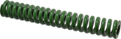 Associated Spring Raymond - 1-1/4" Hole Diam, 5/8" Rod Diam, 8" Free Length, Green Die Spring - 832 Lb Max Deflection, 2" Max Deflection, Extra Heavy Duty, Chromium Alloy Steel - Exact Tooling