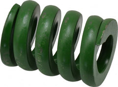 Associated Spring Raymond - 1-1/2" Hole Diam, 3/4" Rod Diam, 2" Free Length, Green Die Spring - 1880 Lb Max Deflection, 0.5" Max Deflection, Extra Heavy Duty, Chromium Alloy Steel - Exact Tooling