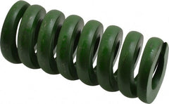 Associated Spring Raymond - 1-1/2" Hole Diam, 3/4" Rod Diam, 3-1/2" Free Length, Green Die Spring - 1715 Lb Max Deflection, 0.88" Max Deflection, Extra Heavy Duty, Chromium Alloy Steel - Exact Tooling
