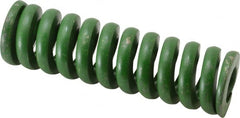 Associated Spring Raymond - 1-1/2" Hole Diam, 3/4" Rod Diam, 5" Free Length, Green Die Spring - 1700 Lb Max Deflection, 1.25" Max Deflection, Extra Heavy Duty, Chromium Alloy Steel - Exact Tooling