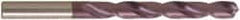 Guhring - 6.8mm 118° Solid Carbide Jobber Drill - FIREX Finish, Right Hand Cut, Spiral Flute, Straight Shank, 109mm OAL, Faceted Point - Exact Tooling