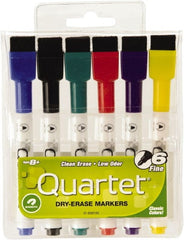 Quartet - Low-Odor ReWritables Fine Point, Classic, 6 Set Dry Erase Markers - For Use with Dry Erase Marker Boards - Exact Tooling