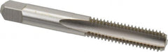 Hertel - 3/8-16 UNC 3 Flute Bright Finish High Speed Steel Straight Flute Standard Hand Tap - Bottoming, Right Hand Thread, 2-15/16" OAL, 1-1/4" Thread Length, H1 Limit - Exact Tooling