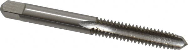 Hertel - 1/4-20 UNC 3 Flute Bright Finish High Speed Steel Straight Flute Standard Hand Tap - Plug, Right Hand Thread, 2-1/2" OAL, 1" Thread Length, H2 Limit, Oversize - Exact Tooling