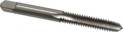 Hertel - 1/4-20 UNC 3 Flute Bright Finish High Speed Steel Straight Flute Standard Hand Tap - Plug, Right Hand Thread, 2-1/2" OAL, 1" Thread Length, H2 Limit, Oversize - Exact Tooling
