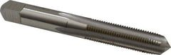 Hertel - 3/8-24 UNF 2B 4 Flute Bright Finish High Speed Steel Straight Flute Standard Hand Tap - Plug, Right Hand Thread, 2-15/16" OAL, 1-1/4" Thread Length, H4 Limit, Oversize - Exact Tooling