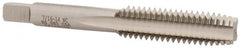Hertel - 7/16-14 UNC 4 Flute Bright Finish High Speed Steel Straight Flute Standard Hand Tap - Plug, Right Hand Thread, 3-5/32" OAL, 1-7/16" Thread Length, H5 Limit, Oversize - Exact Tooling