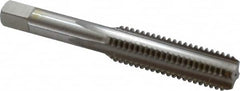 Hertel - 1/2-13 UNC 4 Flute Bright Finish High Speed Steel Straight Flute Standard Hand Tap - Bottoming, Right Hand Thread, 3-3/8" OAL, 1-21/32" Thread Length, H1 Limit, Oversize - Exact Tooling