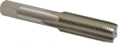 Hertel - 11/16-16 UNS 4 Flute Bright Finish High Speed Steel Straight Flute Standard Hand Tap - Plug, Right Hand Thread, 4-1/32" OAL, 1-13/16" Thread Length, H3 Limit, Oversize - Exact Tooling