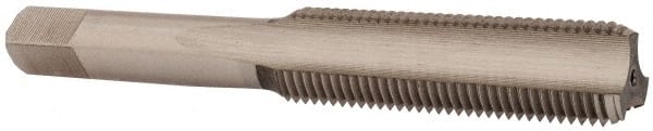 Hertel - 1/2-20 UNF 3B 3 Flute Bright Finish High Speed Steel Straight Flute Standard Hand Tap - Bottoming, Right Hand Thread, 3-3/8" OAL, 1-21/32" Thread Length, H3 Limit - Exact Tooling