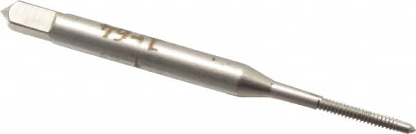 Hertel - #1-64 UNC 2B 2 Flute Bright Finish High Speed Steel Straight Flute Standard Hand Tap - Taper, Right Hand Thread, 1-11/16" OAL, 3/8" Thread Length, H2 Limit - Exact Tooling