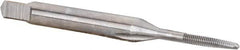 Hertel - #0-80 UNF 2B 2 Flute Bright Finish High Speed Steel Straight Flute Standard Hand Tap - Taper, Right Hand Thread, 1-5/8" OAL, 5/16" Thread Length, H2 Limit - Exact Tooling