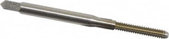 Hertel - #4-40 UNC 2 Flute Bright Finish High Speed Steel Straight Flute Standard Hand Tap - Bottoming, Right Hand Thread, 1-7/8" OAL, 9/16" Thread Length, H1 Limit - Exact Tooling