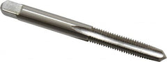 Hertel - 1/4-28 UNF 4 Flute Bright Finish High Speed Steel Straight Flute Standard Hand Tap - Taper, Right Hand Thread, 2-1/2" OAL, 1" Thread Length, H2 Limit - Exact Tooling