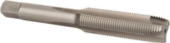 Hertel - M10x1.00 Metric Fine, D2, 3 Flutes, Plug Chamfer, Bright Finish, High Speed Steel Spiral Point STI Tap - 3-5/32" OAL - Exact Tooling
