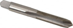 Hertel - M8x1.00 Metric Fine, D2, 3 Flutes, Plug Chamfer, Bright Finish, High Speed Steel Spiral Point STI Tap - 2-15/16" OAL - Exact Tooling