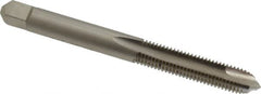 Hertel - 1/4-28 UNF, 2 Flute, Bright Finish, High Speed Steel Spiral Point Tap - Plug Chamfer, Right Hand Thread, 2-1/2" OAL, 1" Thread Length, 0.255" Shank Diam, 2B Class of Fit - Exact Tooling